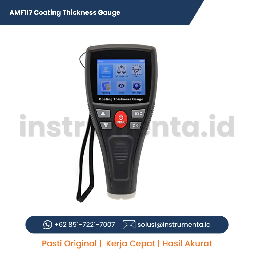 Official Supplier AMF117 Coating Thickness Gauge Alat Ukur Ketebalan Lapisan Cat dan Plating Digital Presisi